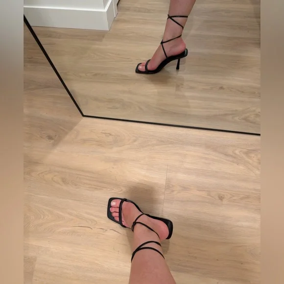 ZARA Lace up Heel Sandals - Picture 8 of 10